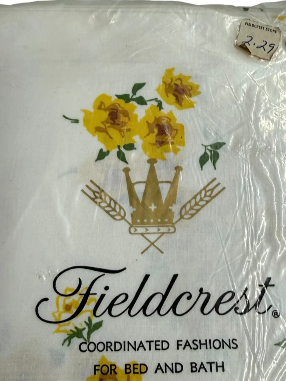 New Deadstock Fieldcrest‎ English Garden Twin Flat Sheet Pima Blend Duracale